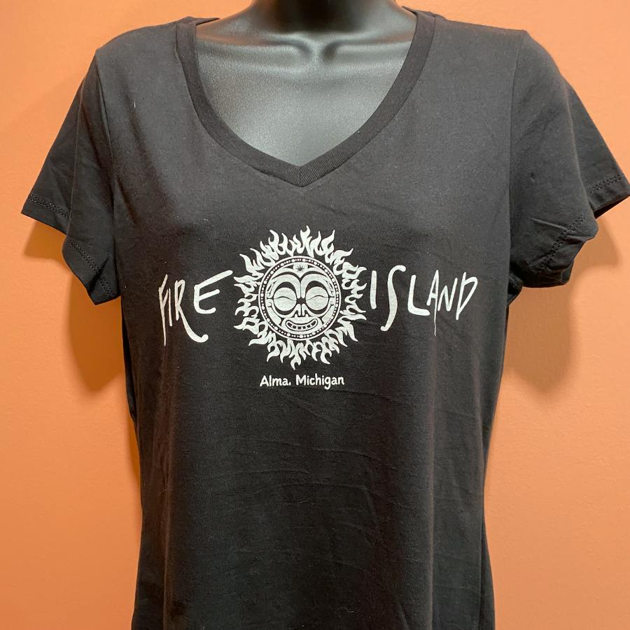Women's Black V-Neck - XL