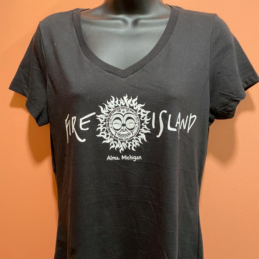 Women's Black V-Neck - Small