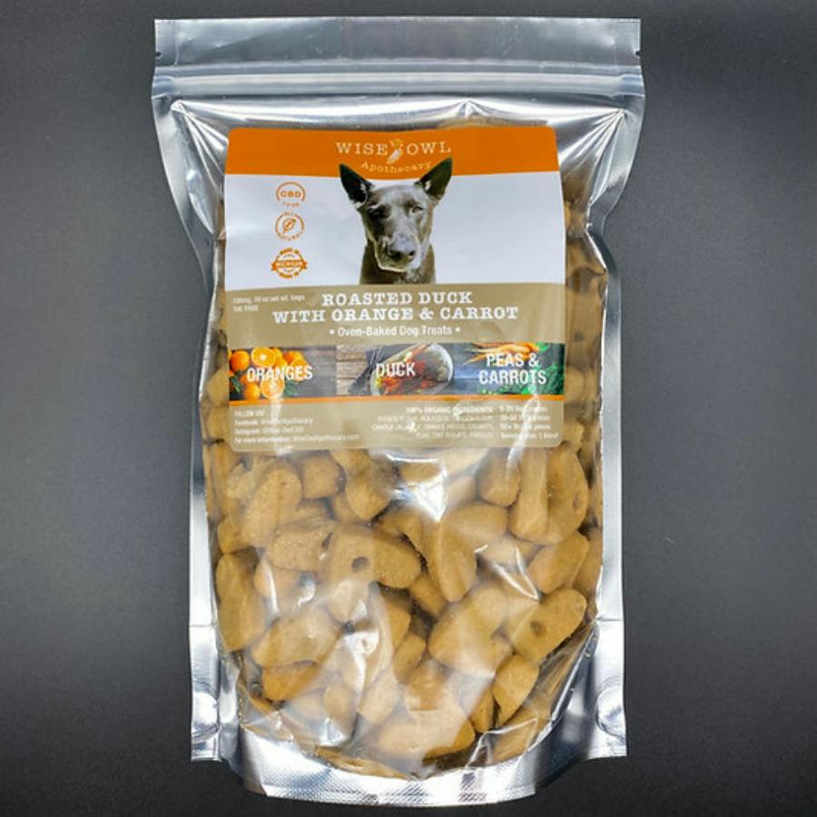 Wise Owl CBD Dog Treats - Roasted Duck w/ Orange & Carrot