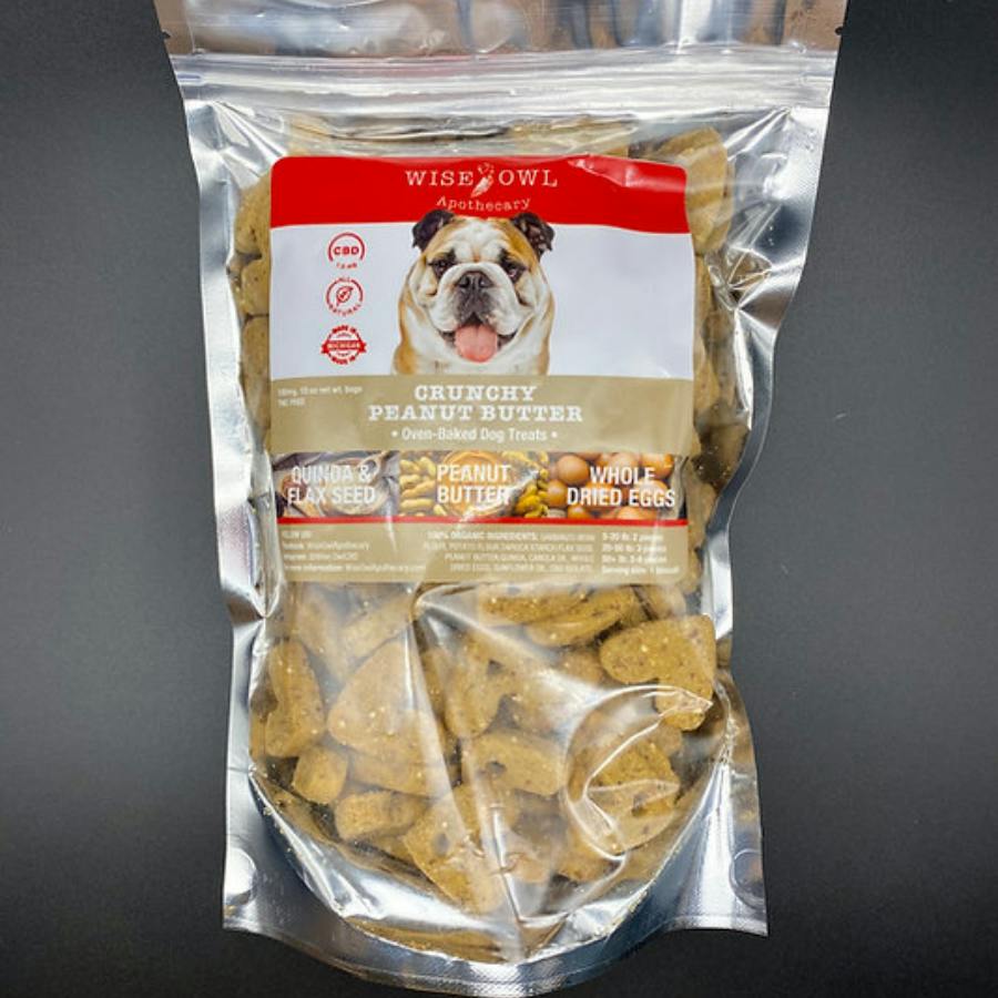 Wise Owl CBD Dog Treats - Crunchy Peanut Butter