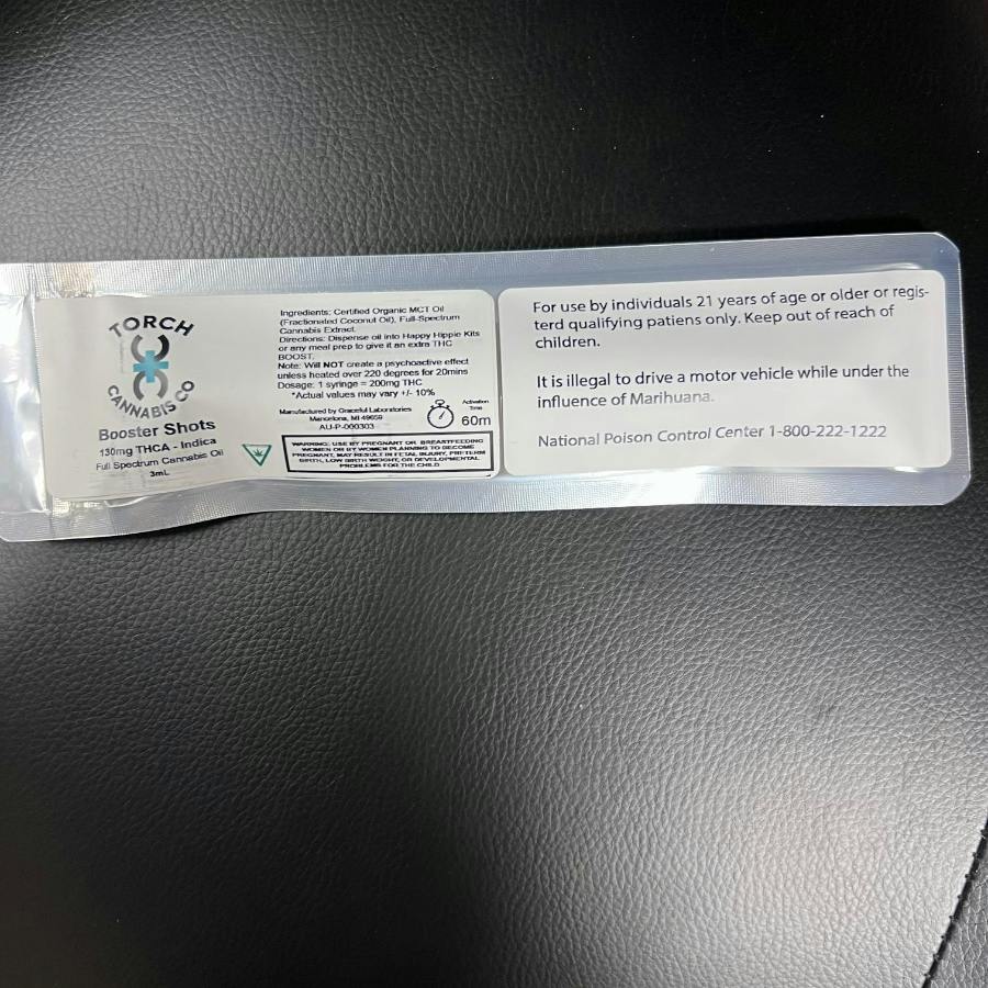 Torch Cannabis THCA Booster Shot Indica - REC - 0.101fl-oz