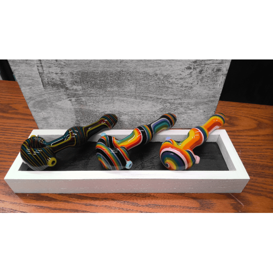 Triple Bubble Spiral Glass Pipes - BOTH