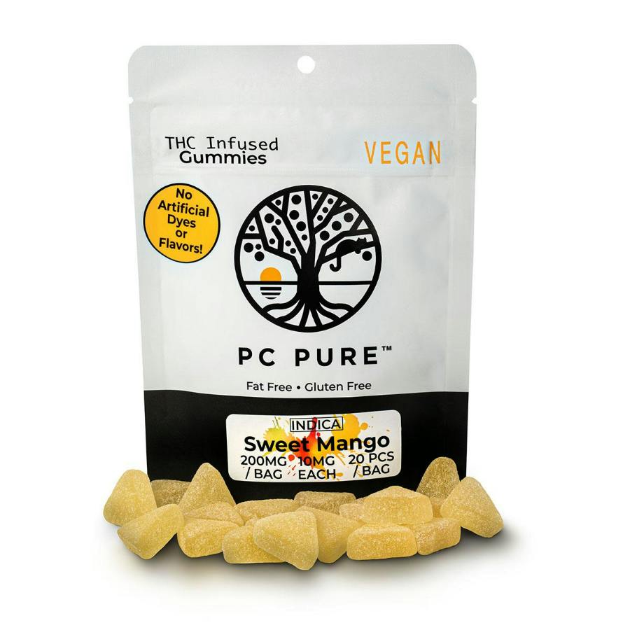 PC Pure Gummies 200mg (10pk) - Sweet Mango