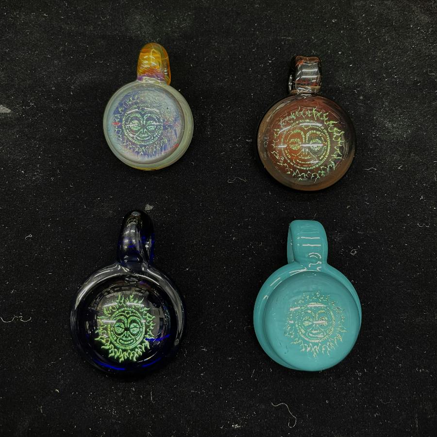 Fire Island Dichroic Solid Pendants - BOTH