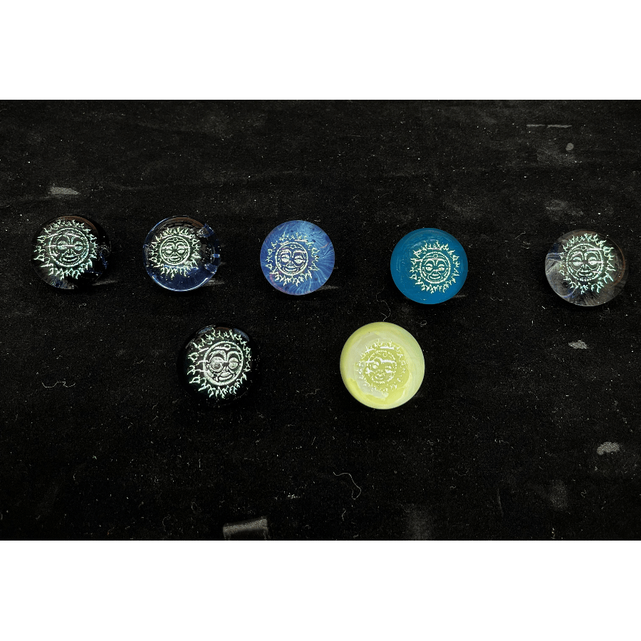 Fire Island Dichroic 25mm Marbles - BOTH