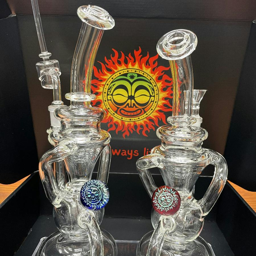 Fire Island Dichroic Klein Recycler Vortex Water Pipe - BOTH