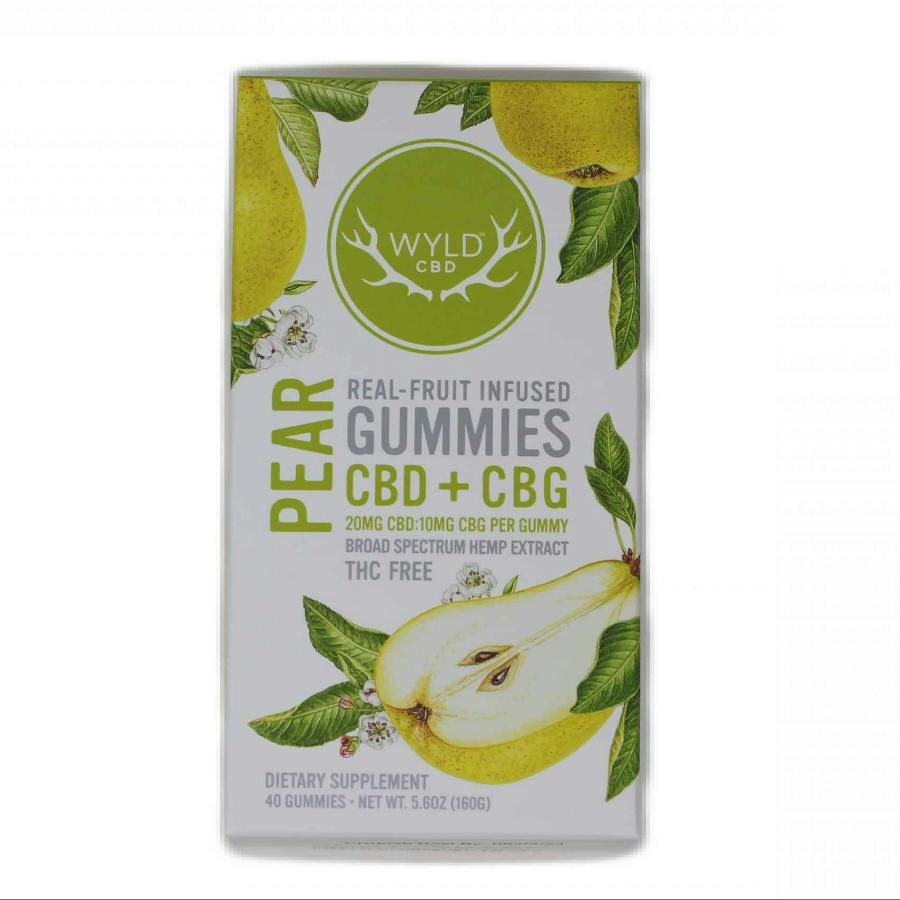 Wyld CBD Gummies 40pk-1000mg - Pear - BOTH