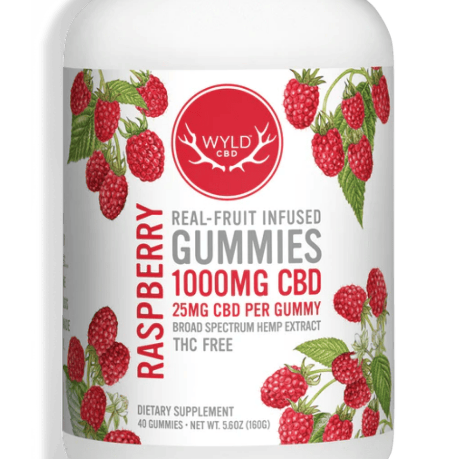 Wyld CBD Gummies 40pk-1000mg - Raspberry - BOTH