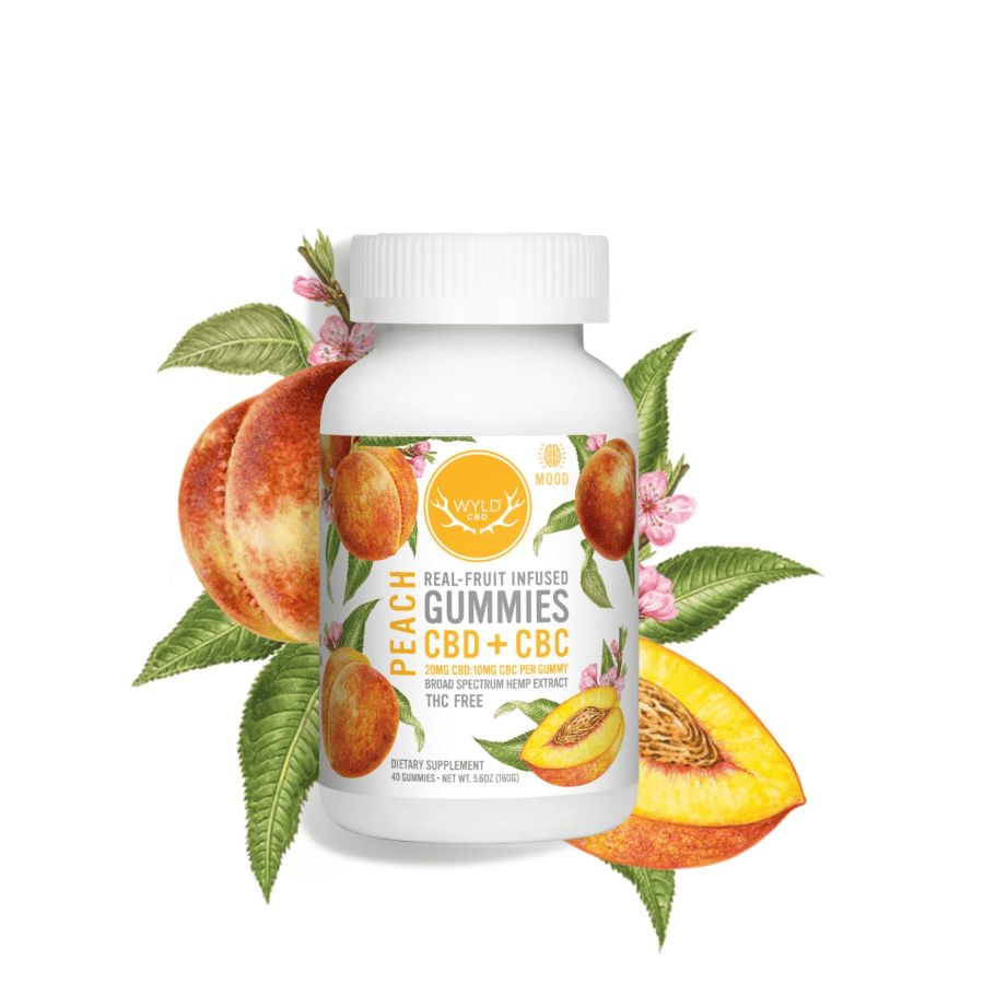 Wyld CBD Gummies 10pk-250mg - Peach - BOTH