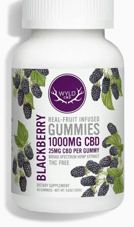 Wyld CBD Gummies 40pk-1000mg - Blackberry