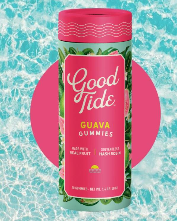 200mg-Guava-Good Tide Solventless Hash Rosin Gummies