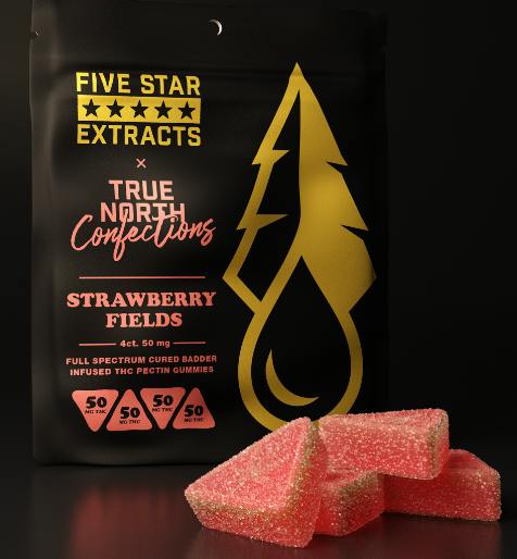 Five Star Extracts Gummies 4x50mg - Strawberry Fields