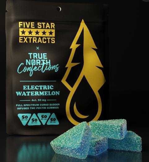 Five Star Extracts Gummies 4x50mg - Electric Watermelon
