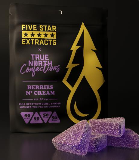 Five Star Extracts Gummies 4x50mg - Berries and Cream
