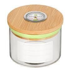 StashLogix | Large Bamboo Glass Jar