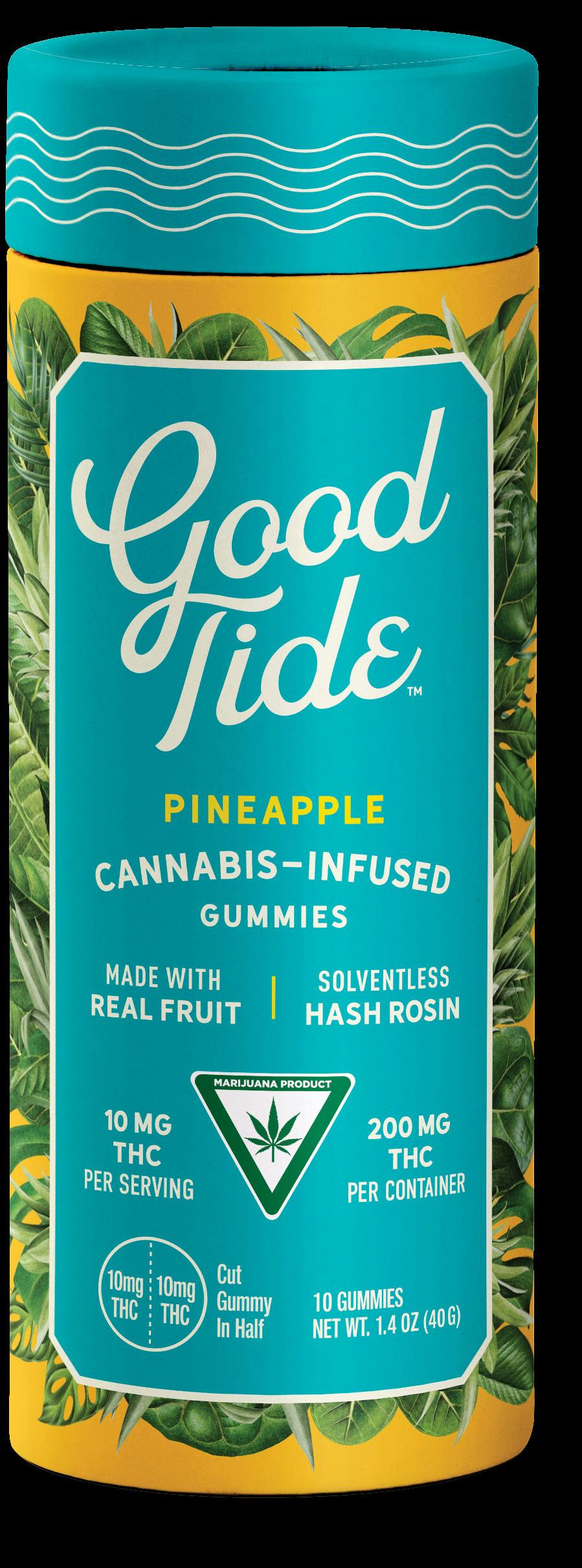 Good Tides | Pineapple | 200mg THC gummies