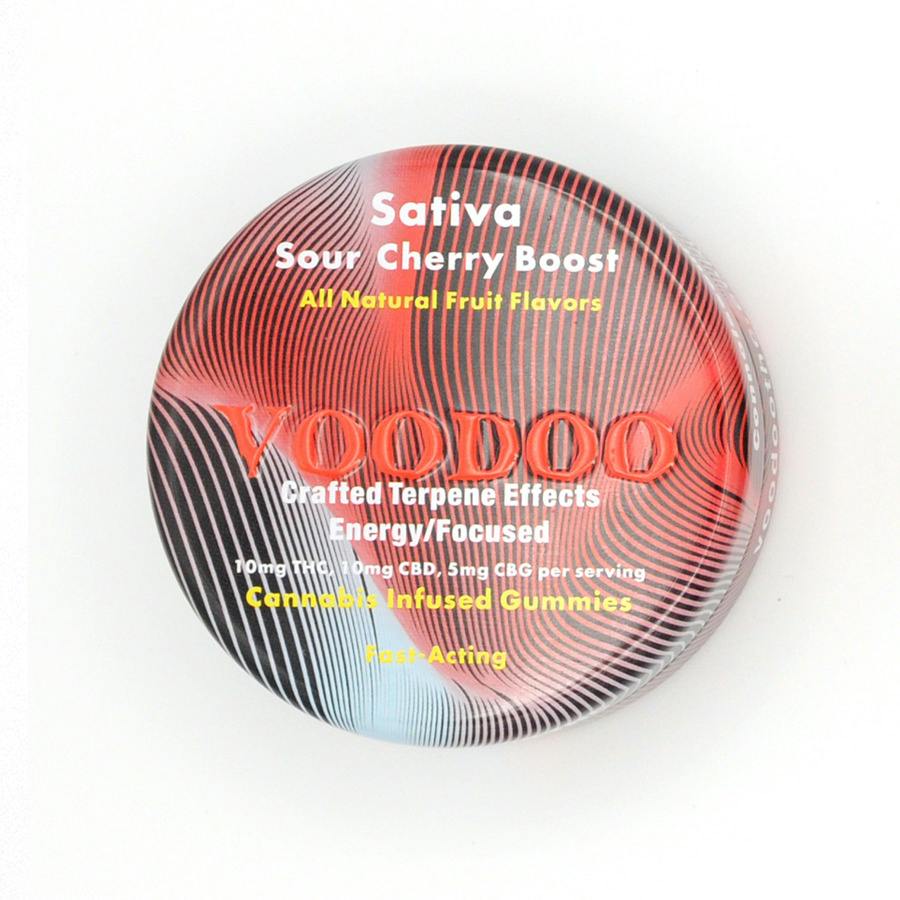 Voodoo | Sour Cherry Boost | 2:2:1 THC:CBD:CBG 200mg Gummies