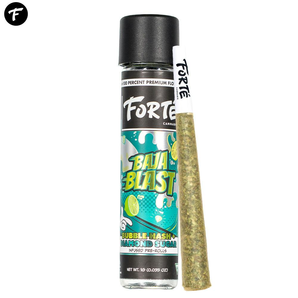 Forte' | Baja Blast | 1g Bubble Hash/Diamond Sugar Infused Preroll