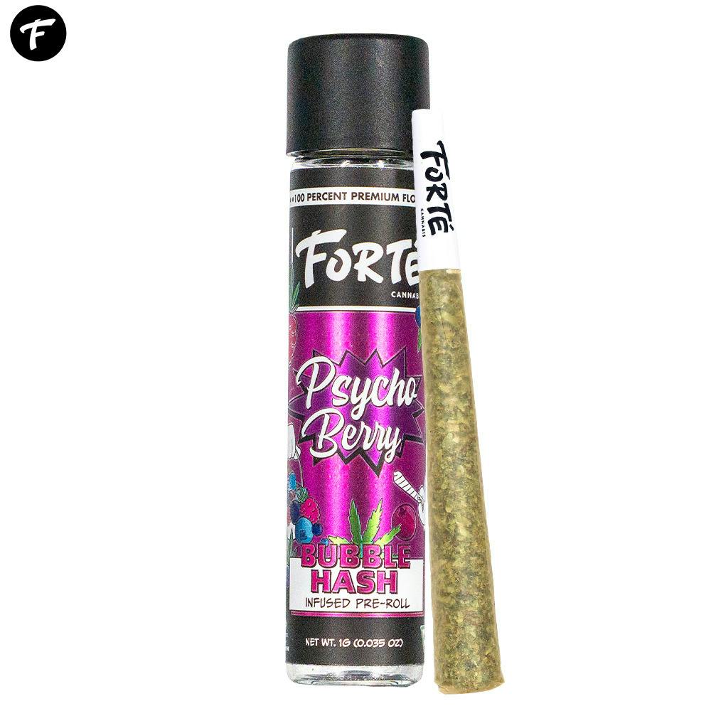 Forte' | Psycho Berry | 1g Bubble Hash Infused Preroll