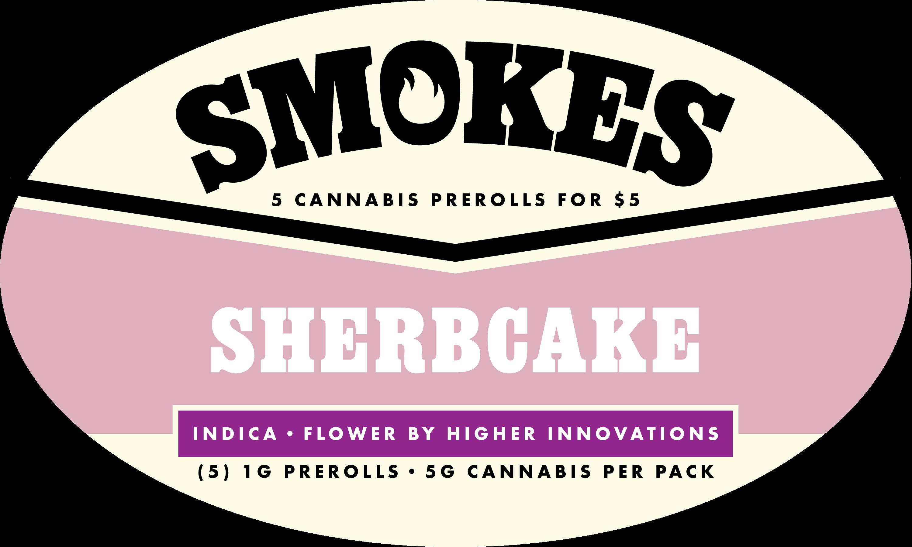 Smokes | Sherb Cake | 5pk/1g Non Infused Prerolls