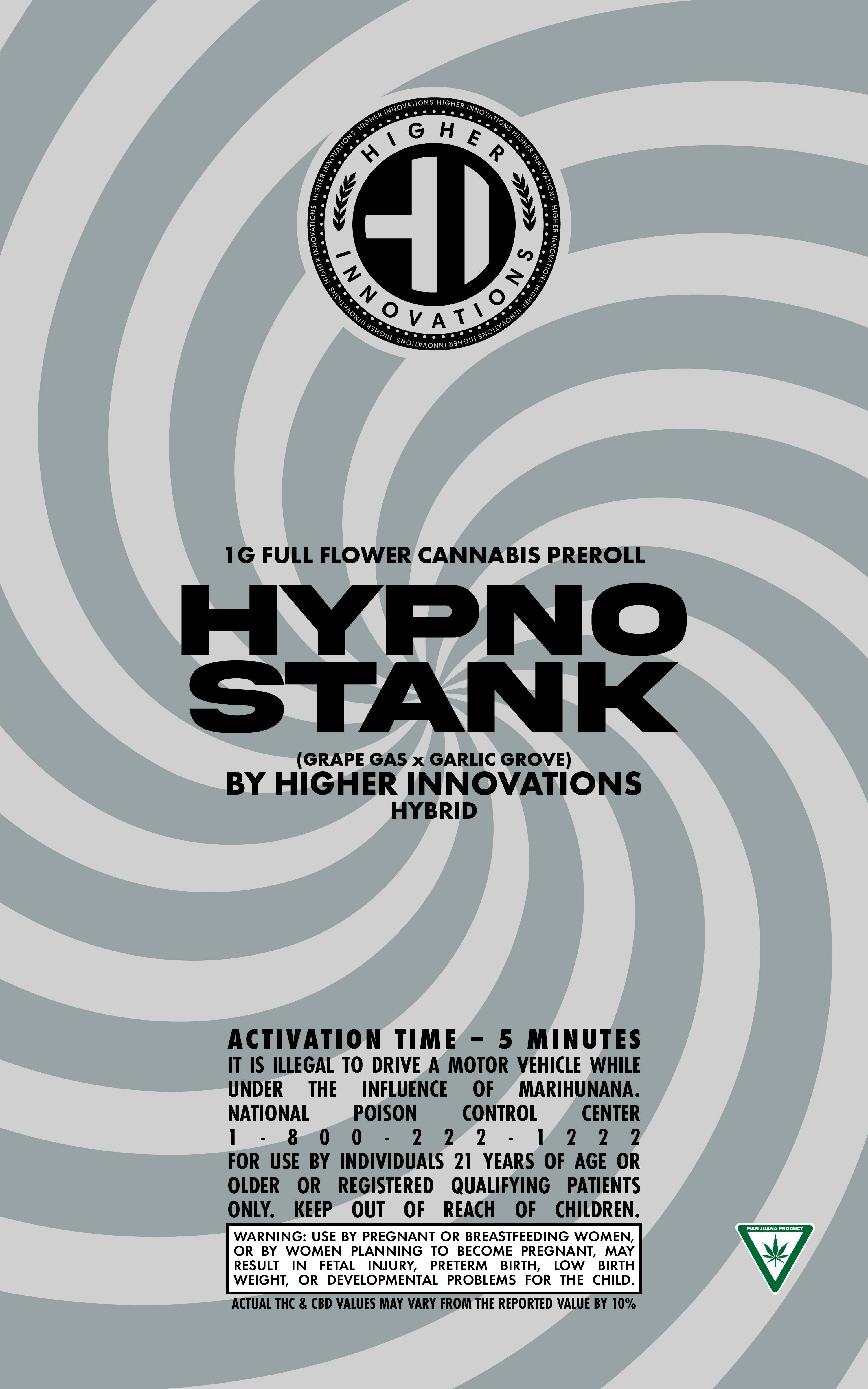 Higher Innovations | Hypnostank | 1g Full Flower Preroll