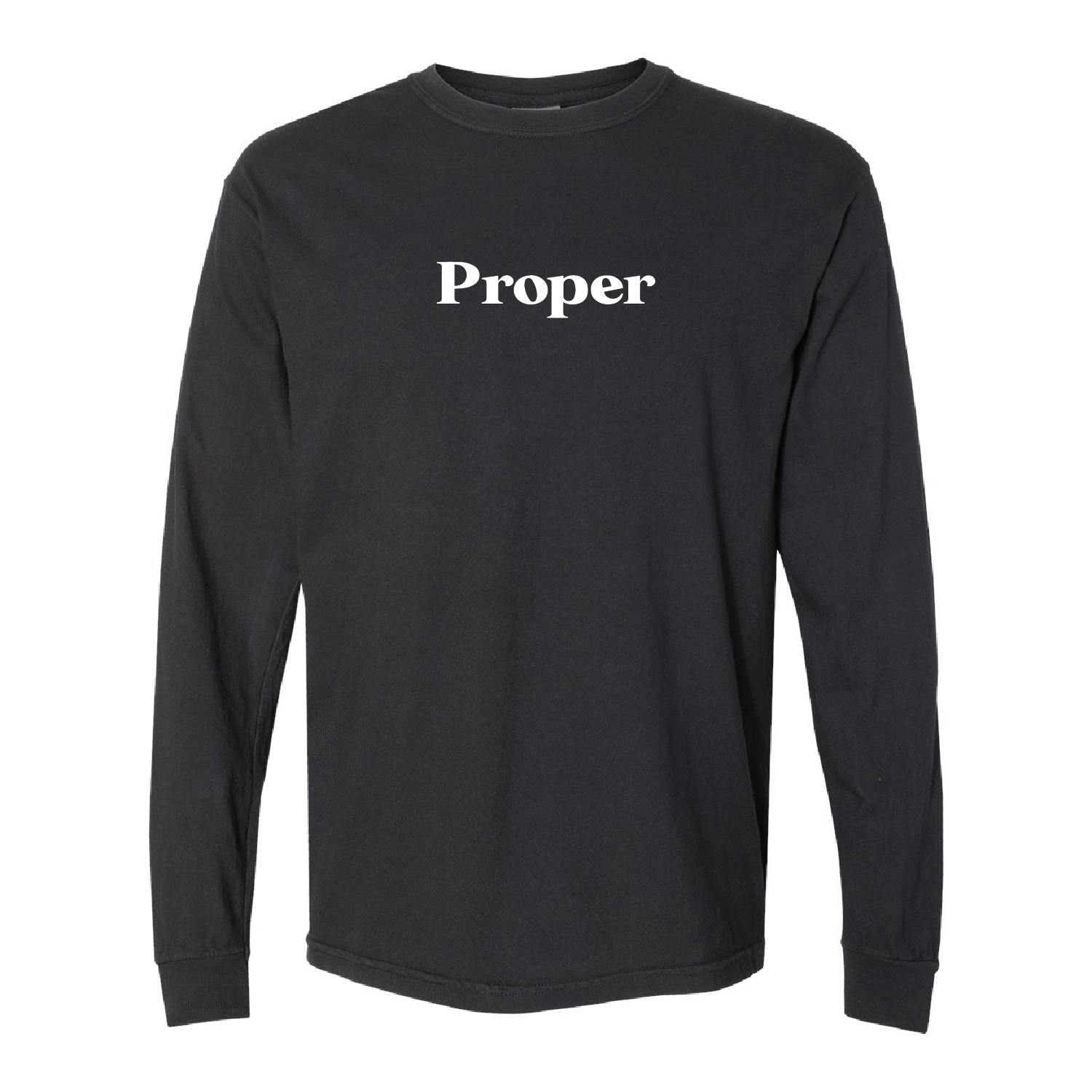Black "Quality" Long Sleeve Tee