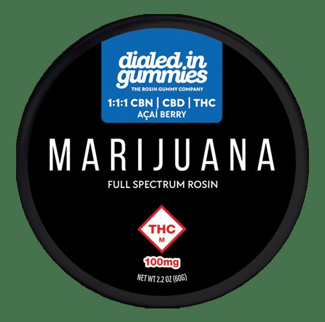 Acai Berry 1:1:1 THC/CBD/CBN Rosin Gummies