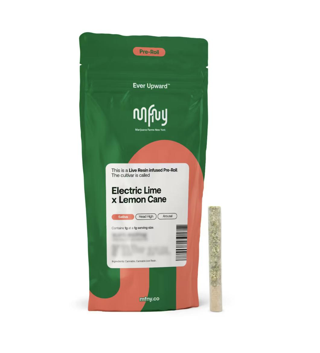 Electric Lime x Lemon Cane Live Resin Infused Pre-Roll (0.75g)
