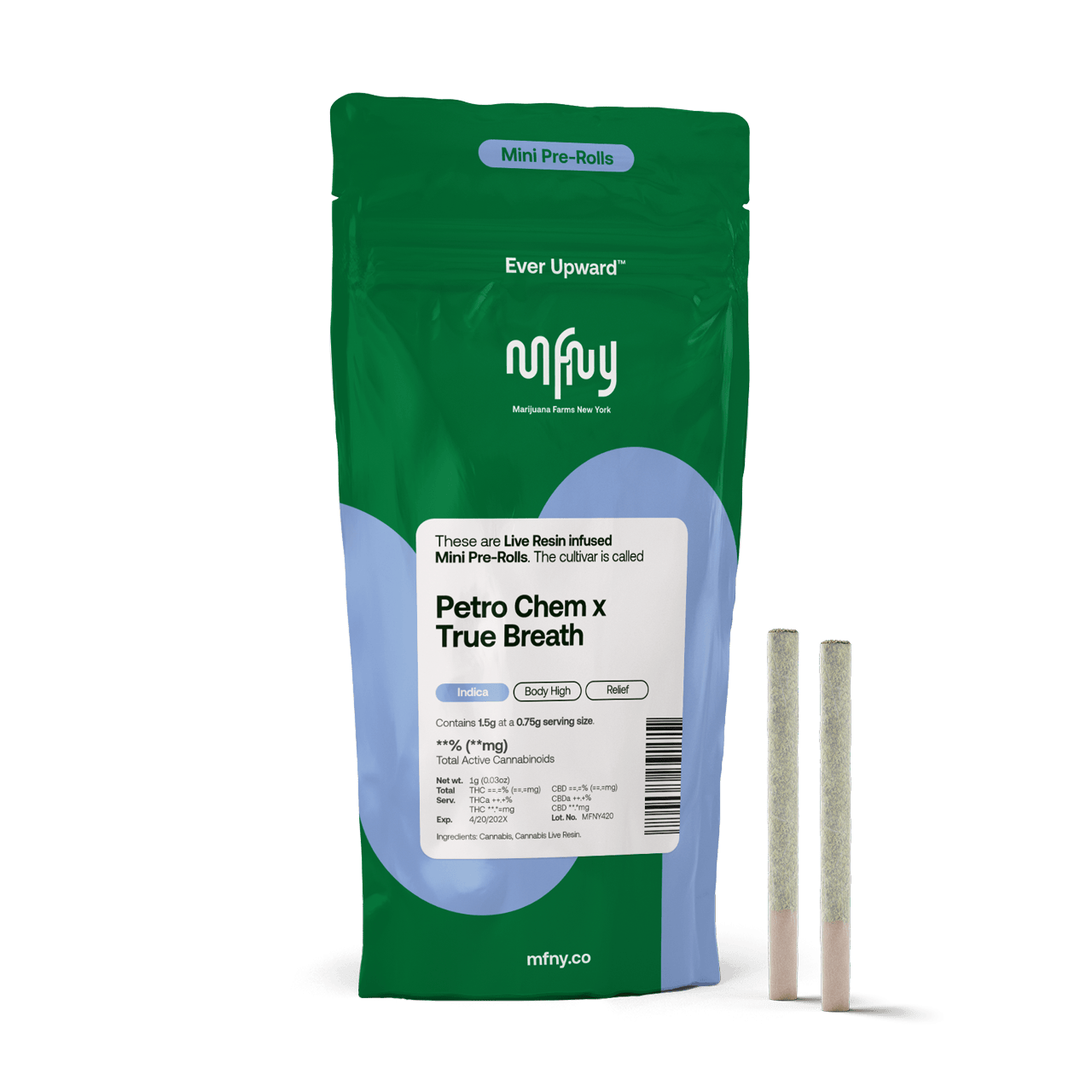 Petro Chem x True Breath Live Resin Infused Mini Pre-Rolls 2pk (1.5g)
