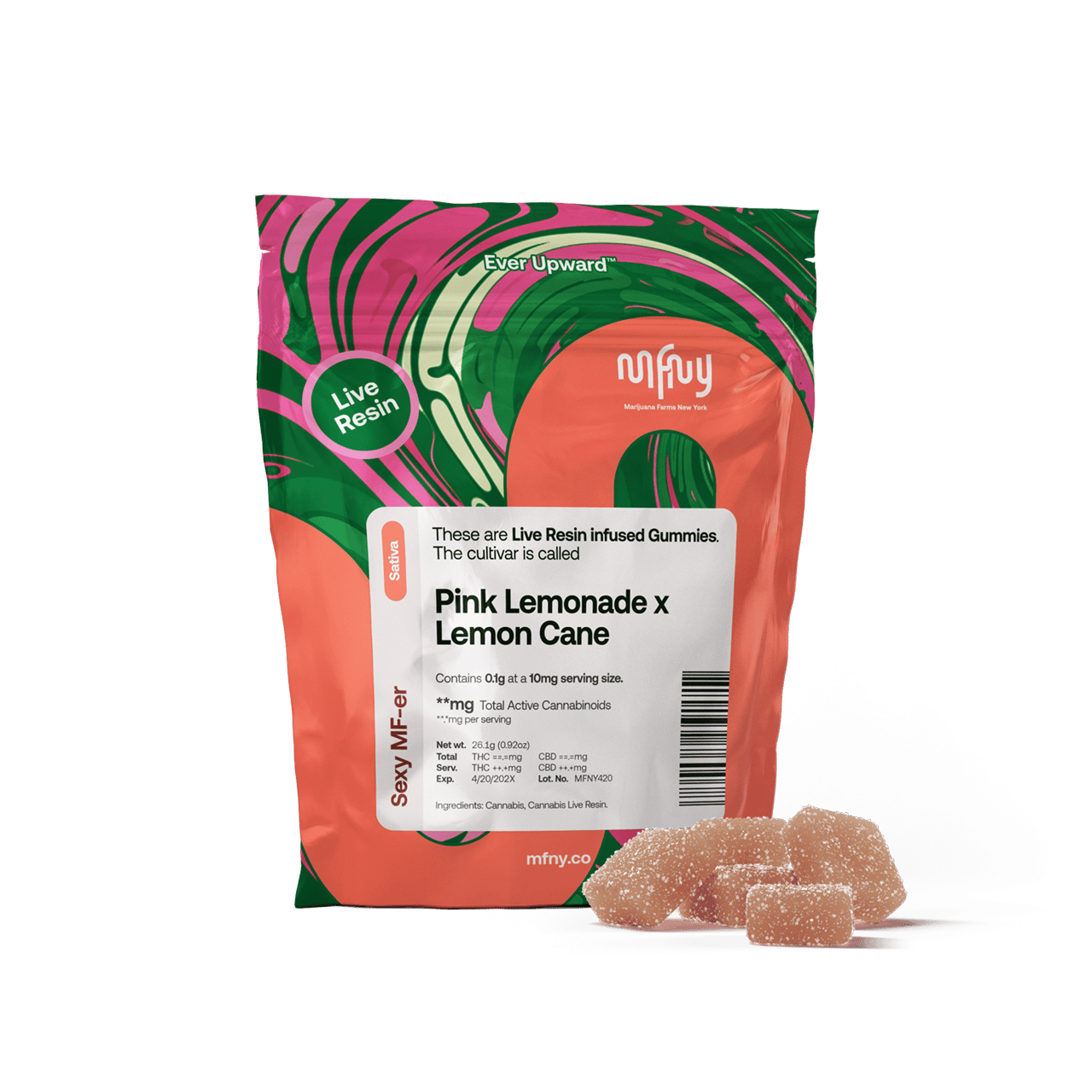 Pink Lemonade X Lemon Cane Live Resin Gummies (114.1mg)