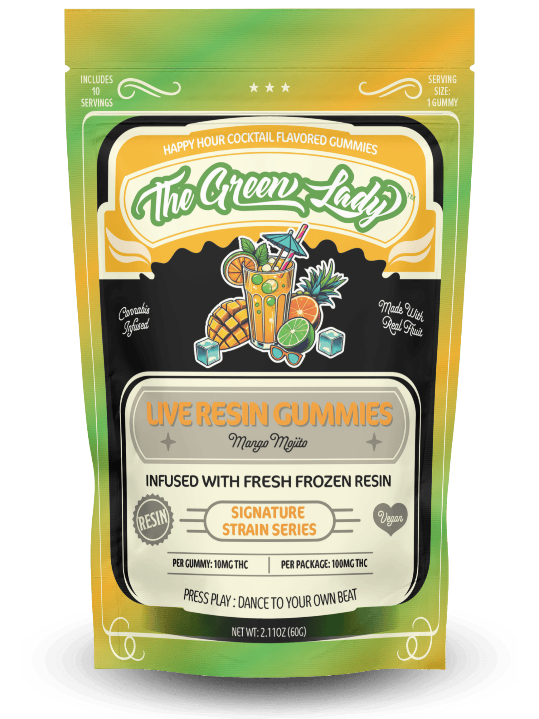 Mango Mojito Live Resin Gummies (100mg)