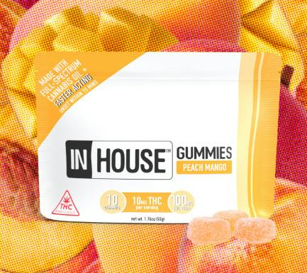 Peach Mango | Fast Acting | Gummies | 100mg | Hybrid