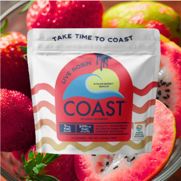 Strawberry Guava | Live Rosin Gummies | 100mg | Hybrid