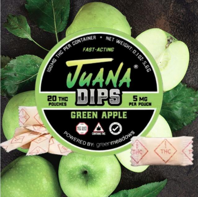 Green Apple | THC Dip Pouches | 100mg | Hybrid
