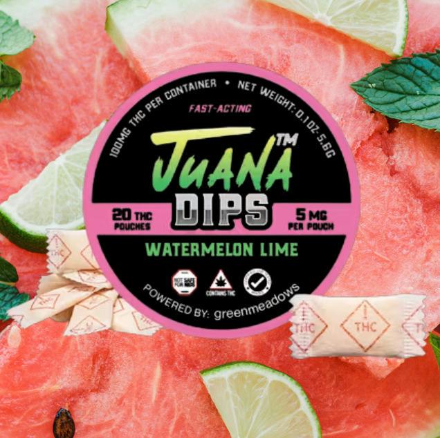 Watermelon Lime | THC Dip Pouches | 100mg | Hybrid