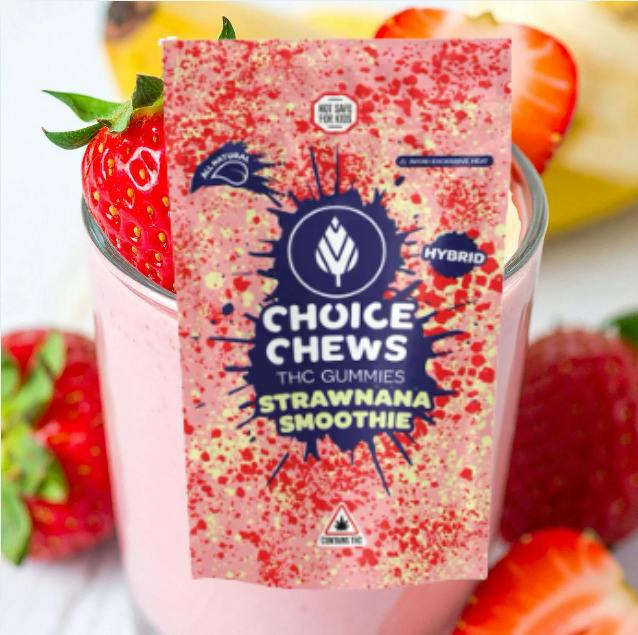 Strawnana Smoothie | Gummies | 100mg | Hybrid at CannaBarn Dispensary - Abington MA