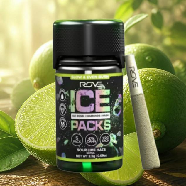 Sour Lime Haze | 2.5g | 5pk Infused Pre-Rolls
