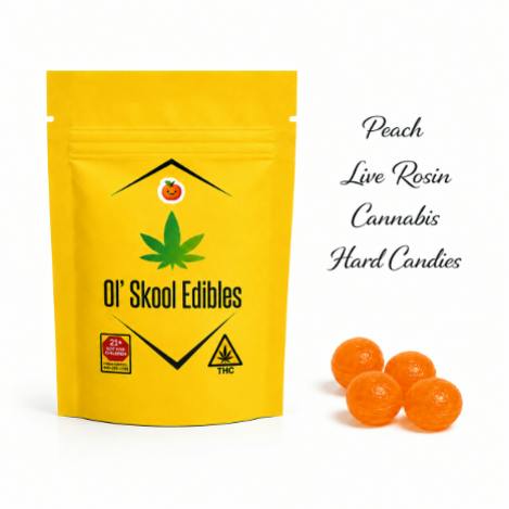 Peach Jolly Drop Live Rosin Hard Candy