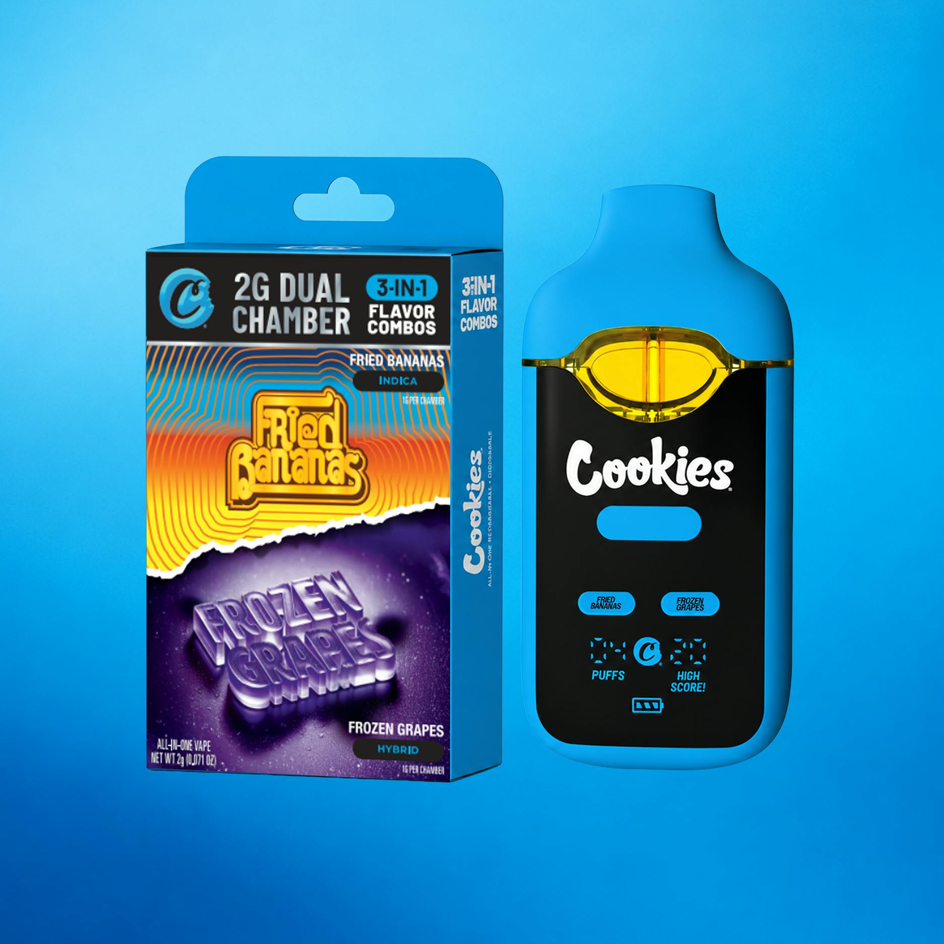 Cookies - 2g Dual AIO Vape - Frozen Grapes x Fried Banana's