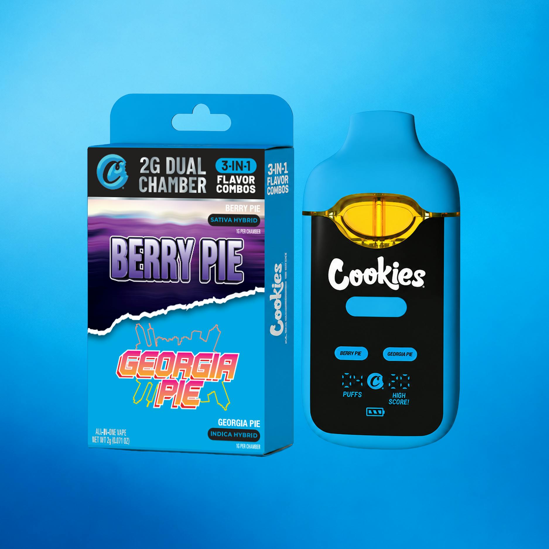 Cookies - 2g Dual AIO Vape - Berry Pie x Georgia Pie