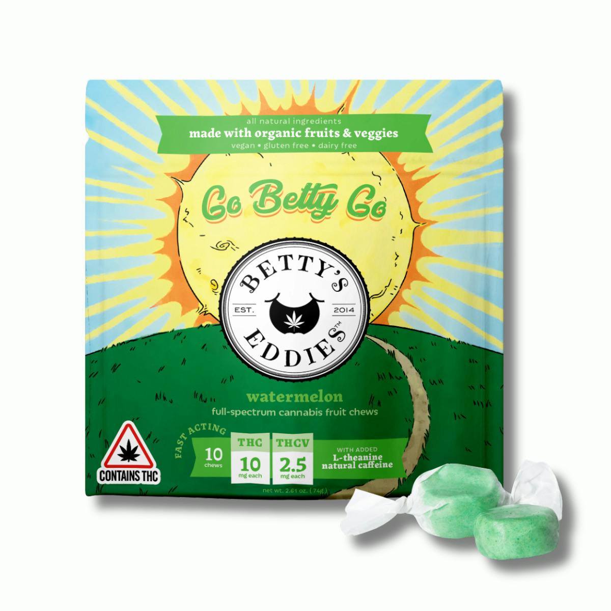 Watermelon Fruit Chews | [10mg] 20pk | Betty's Eddies