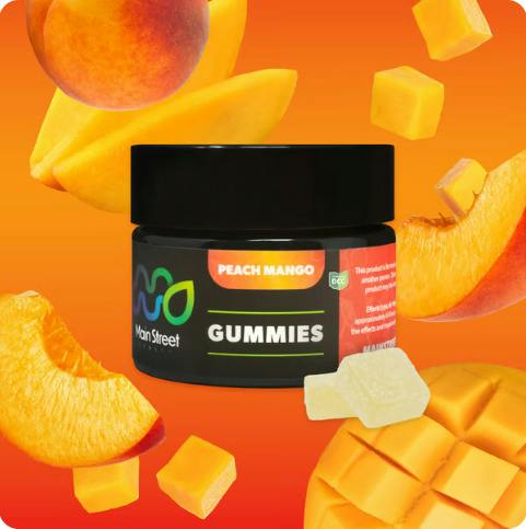 Main Street Health - Peach Mango 1:1 CBG Gummies - 10ct