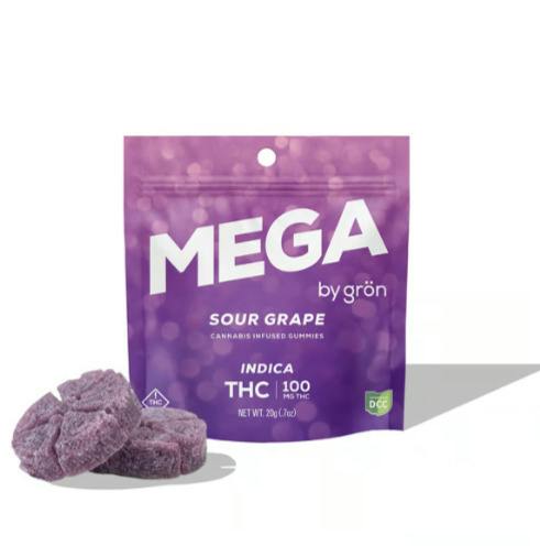 Gron - Sour Grape Indica Mega Gummy Pearl - 10ct