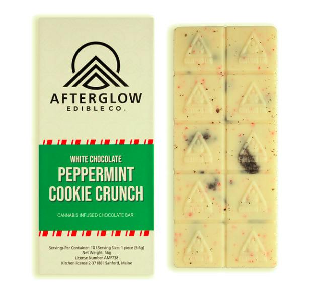 Afterglow - White Chocolate Peppermint Cookie Crunch Bar at JAR Cannabis Co. Dispensary - Carrabassett (Sugarloaf)