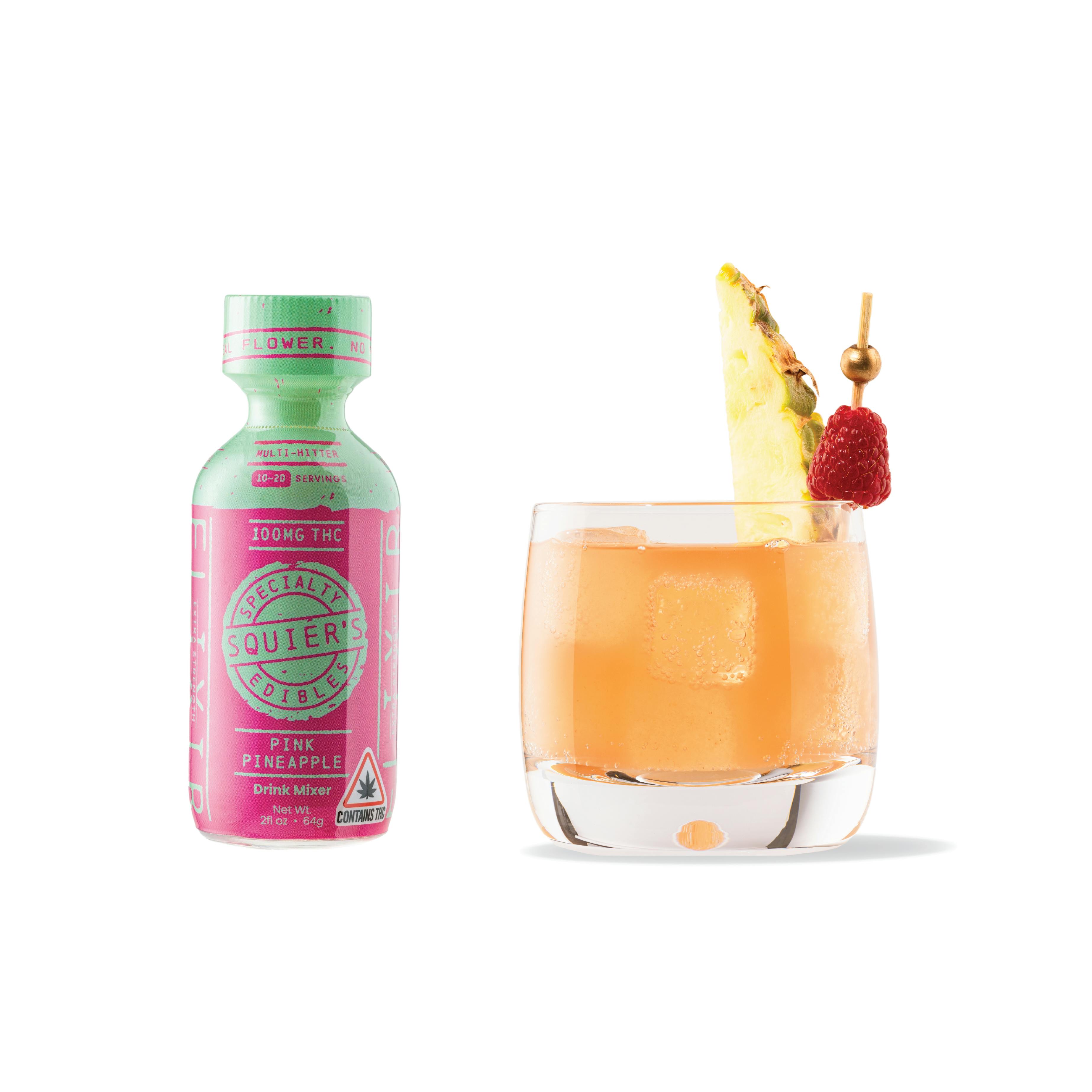 Squier's Specialty Edibles - Drink Pink Pineapple 1 Hitter at JAR Cannabis Co. Dispensary - Carrabassett (Sugarloaf)