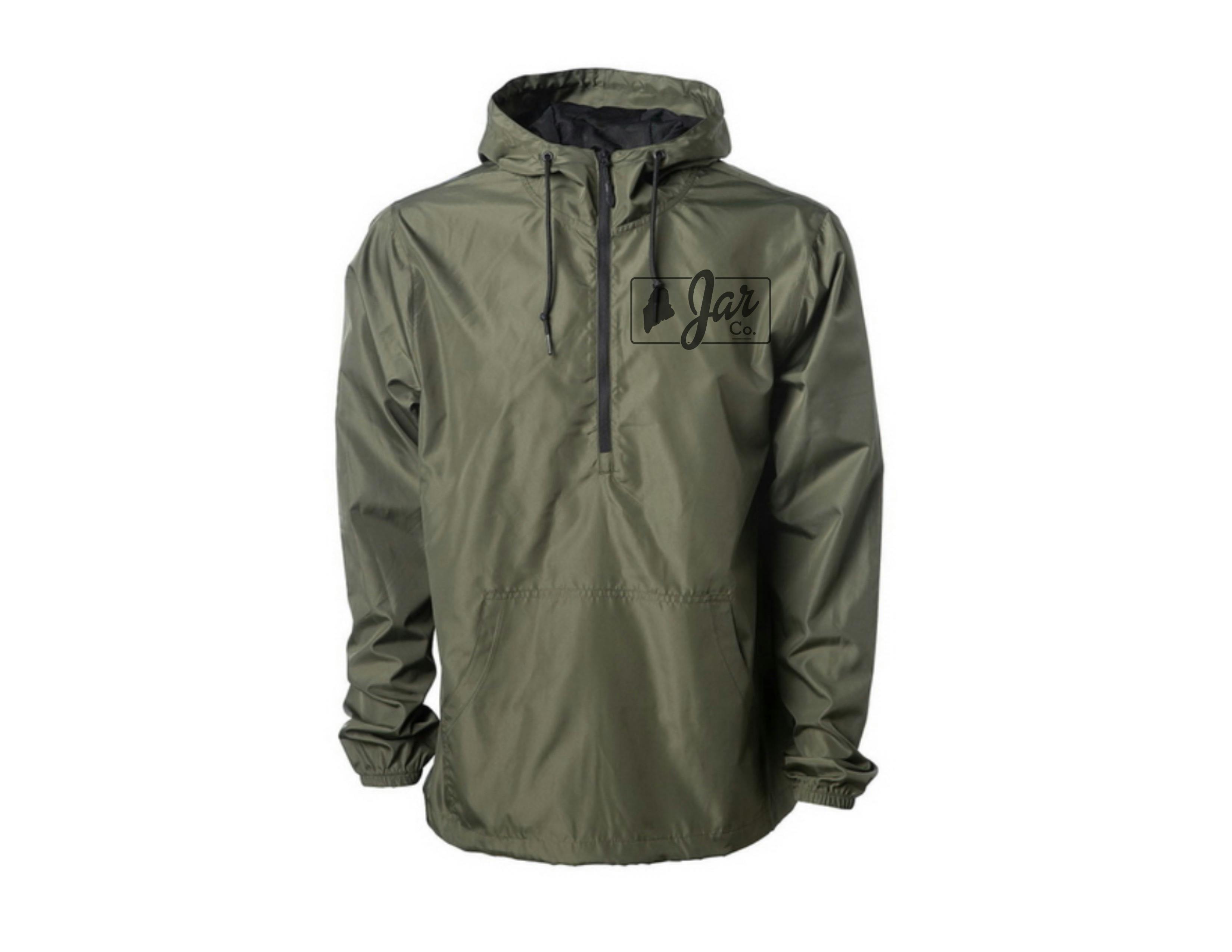JAR Unisex Army Quarter Zip Windbreaker 2XL