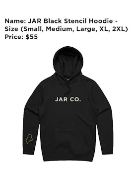 JAR Black Stencil Hoodie - Large