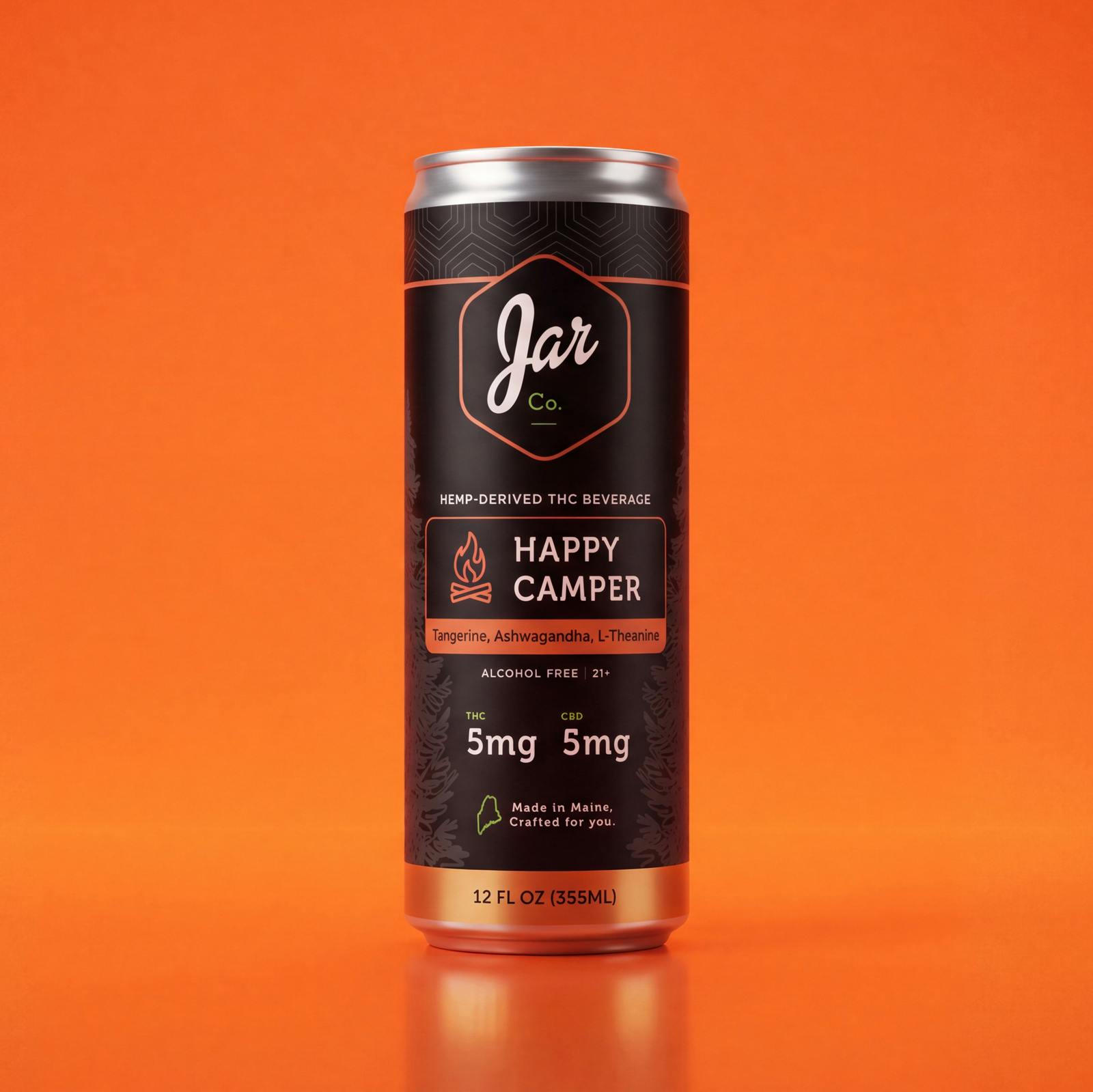 Happy Camper Seltzer 1:1 5mg THC + 5mg CBD at JAR Cannabis Co. Dispensary - Berwick