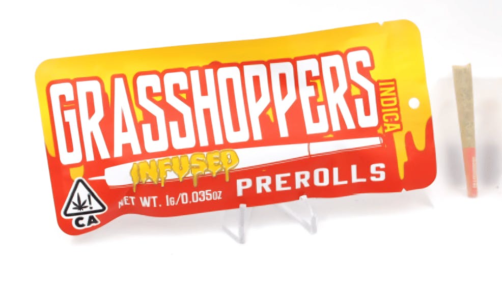 Grasshoppers - Grasshoppers 1g Infused Preroll - No Strain - Indica