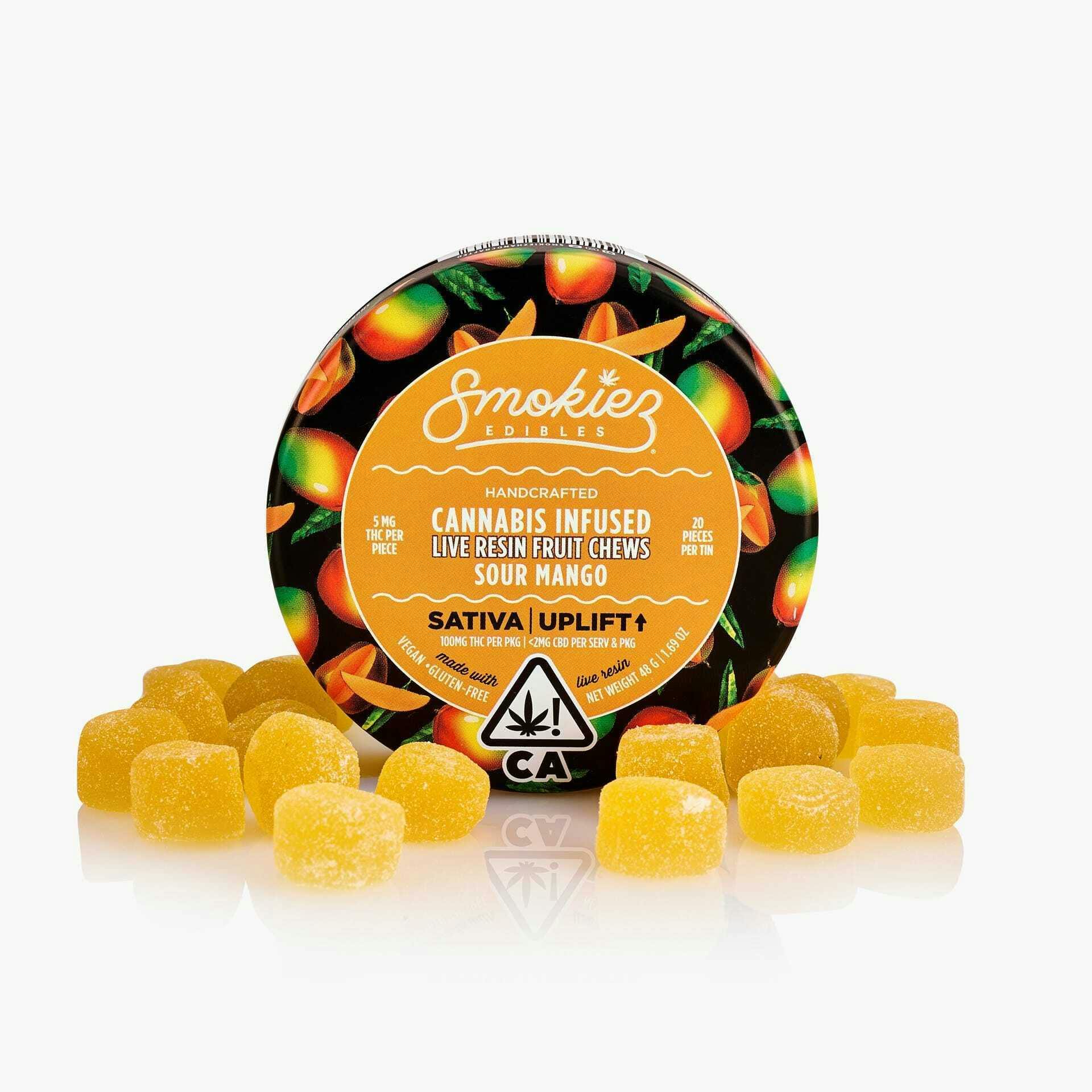 Sour Mango Live Resin Fruit Chews | 100mg | 20ct | 5mg/ea